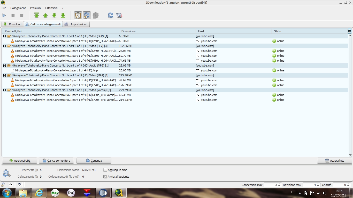 jdownloader 2 incolla