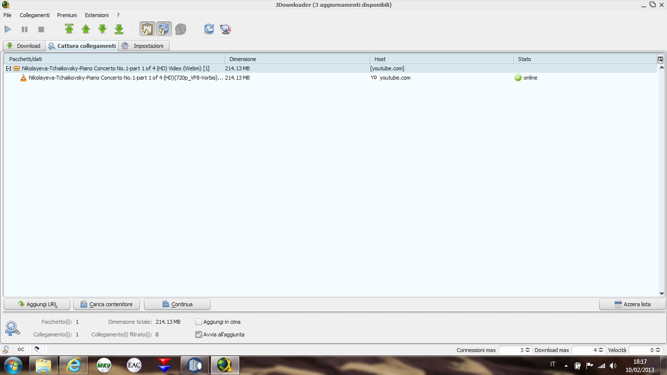 jdownloader 3 selezionare