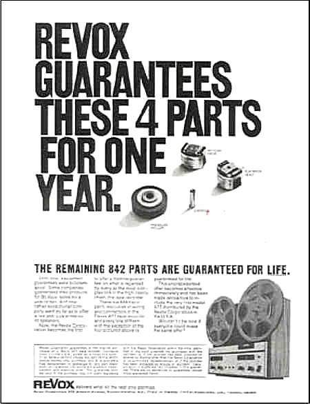 Revox a 77 A77-Guarantees