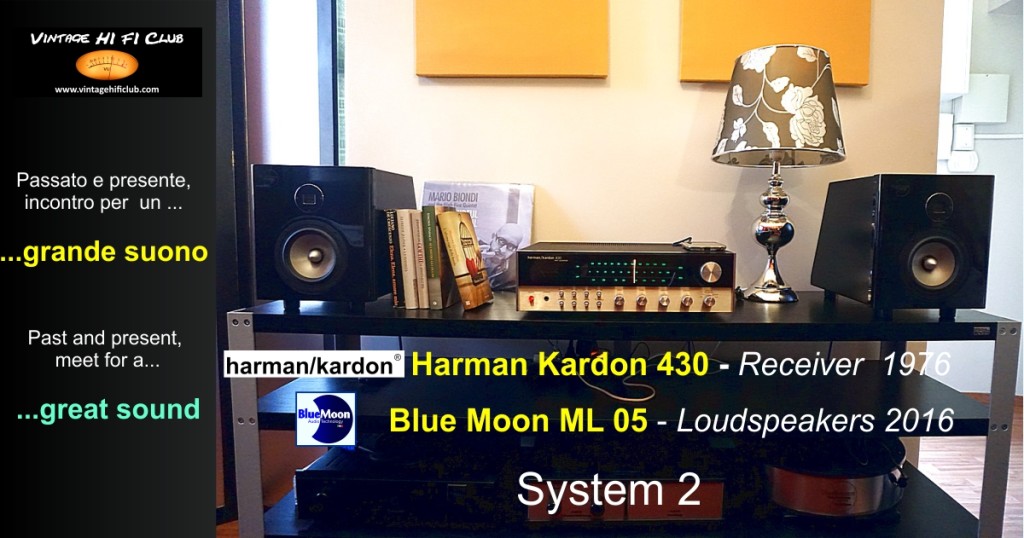 Vintage shop System 2 Harman Kardon 430 + Blue Moon ML 05 manifesto 970x510